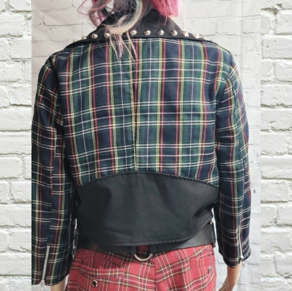 Lip Service Green Plaid Stud Jacket - Picture 4 of 11